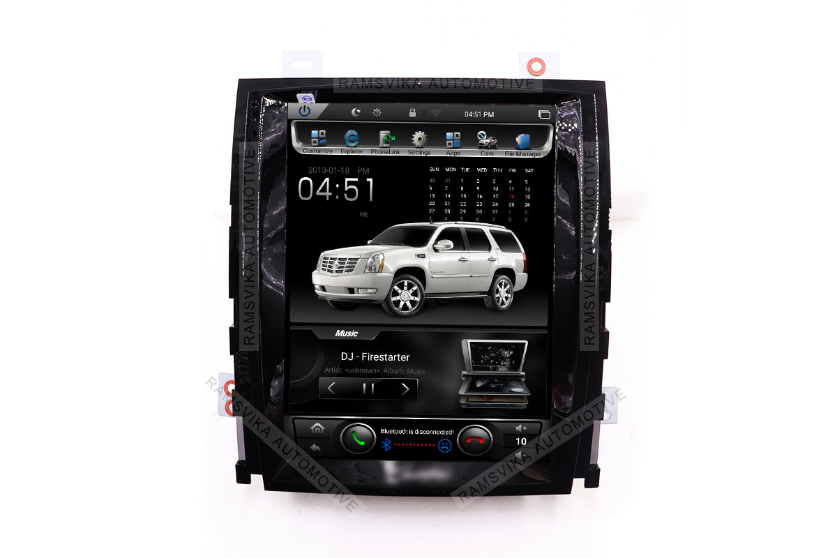 Android car radio player for Cadillac Escalade 2007-2014 with audio stereo  GPS navigation system head unit 10.4” ANDROID 9 PX HEXA-CORE