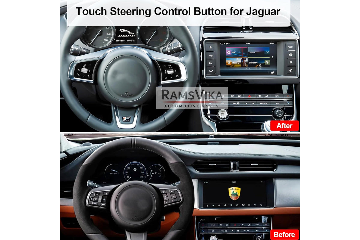 Car Steering Wheel Control Switch Buttons with Thumbwheel for Jaguar XE XEL F-Pace XF XFL 2015-2019