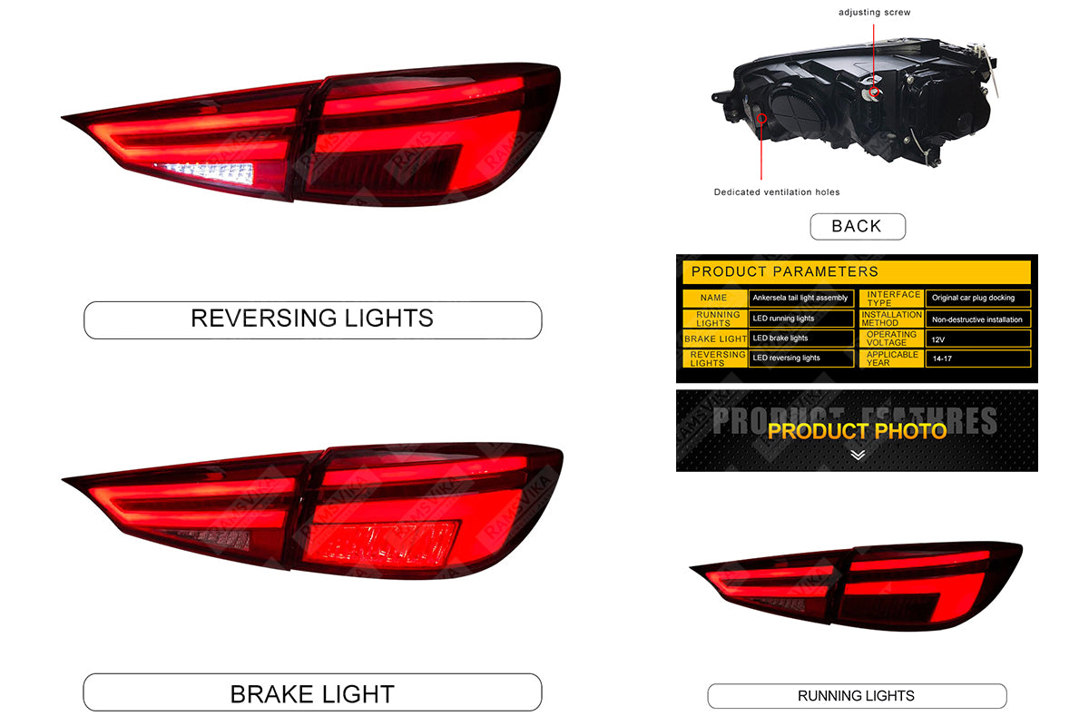 Car Modified Taillights For Mazda 3 Axela 2014-2019 