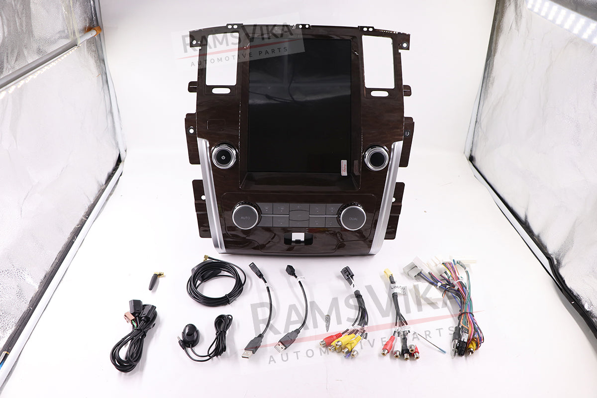 13,6-Zoll-Android 9.0-Autoradio für Nissan Patrol Y62 Infiniti QX56 QX80 2010-2019 Audio-Stereo-GPS-Navigations-Headunit-Player HEXA-CORE 