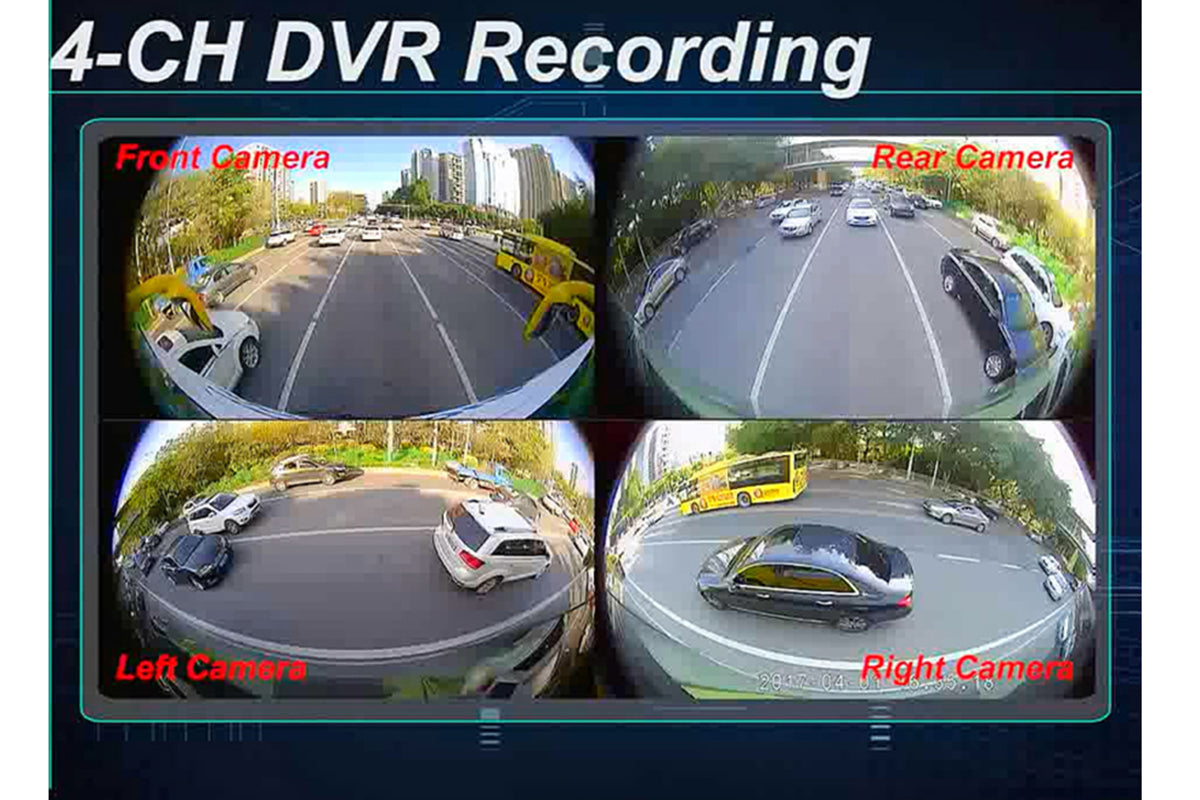 360 Degree Driving 3D HD Surround View Monitoring Newest Car Area View System Assistant System Cameras 4-CH DVR Recorder