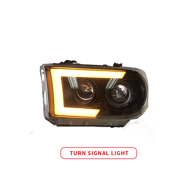 Car Lights For Toyota Tundra Headlight 2007-2013 LED Dynamic Turn Signal Light Single Vision Lens Low High Beam